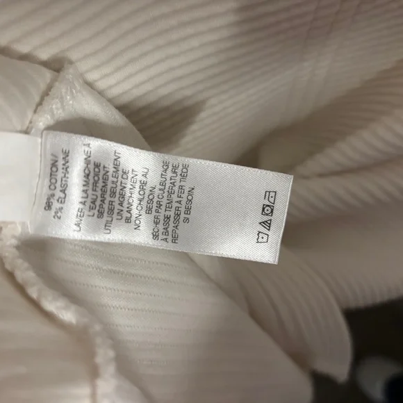 Vineyard Vines Ottoman Textured Ribbed Ivory Shift Dress M Short Sleeves - Picture 6 of 11